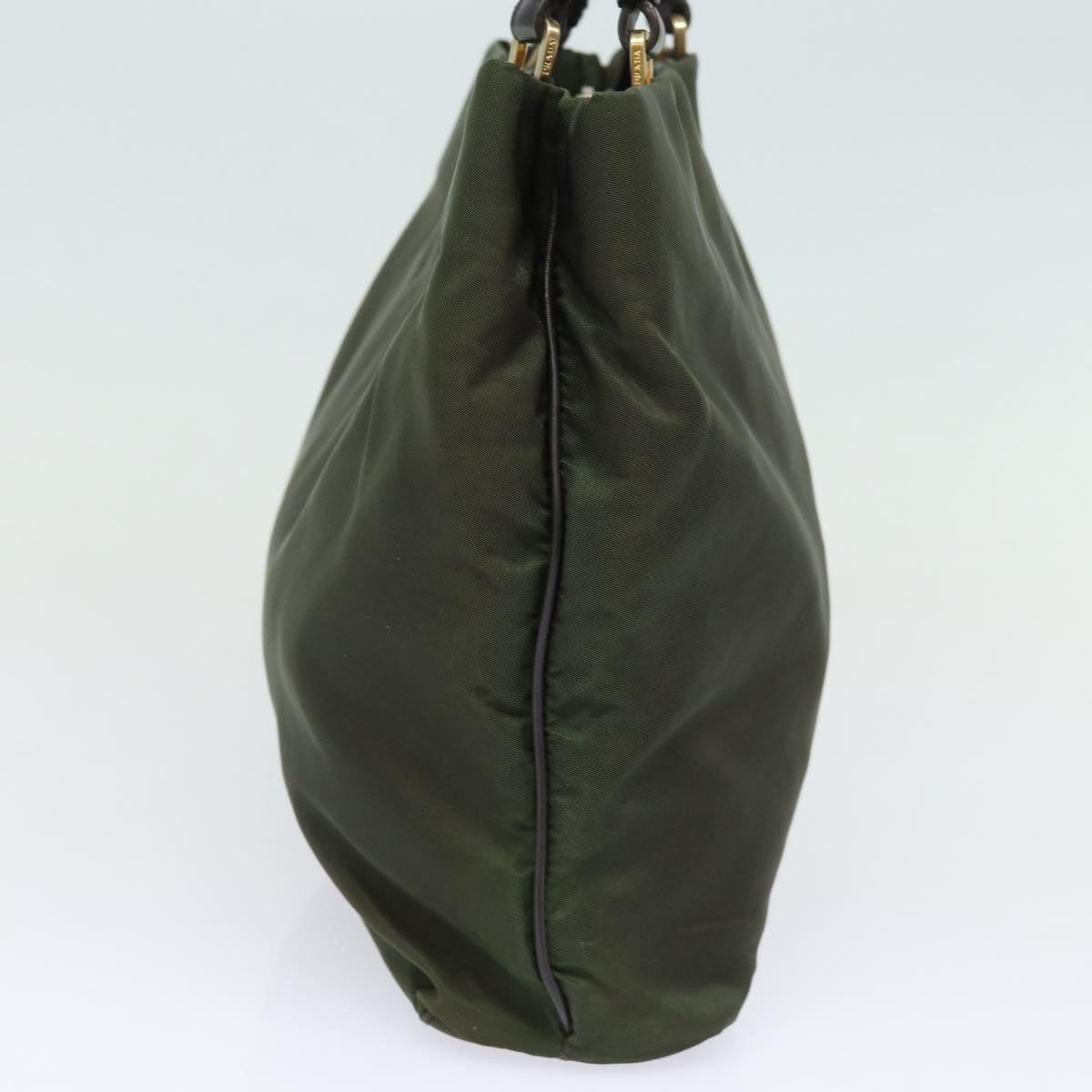 Luxury Prada Shoulder Bag Nylon Khaki Gold 85712