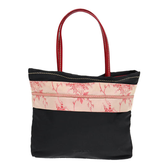 Luxury Prada Japanese Hand Bag Nylon Black Silver 86149