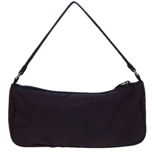 Luxury Prada Accessory Pouch Nylon Purple Silver 86169