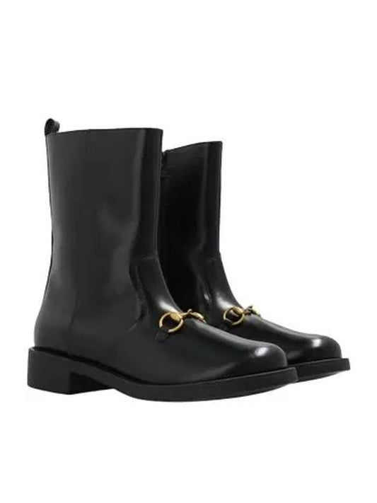 Luxury Gucci Trending 2025 Horsebit Ankle Walker Boots Black