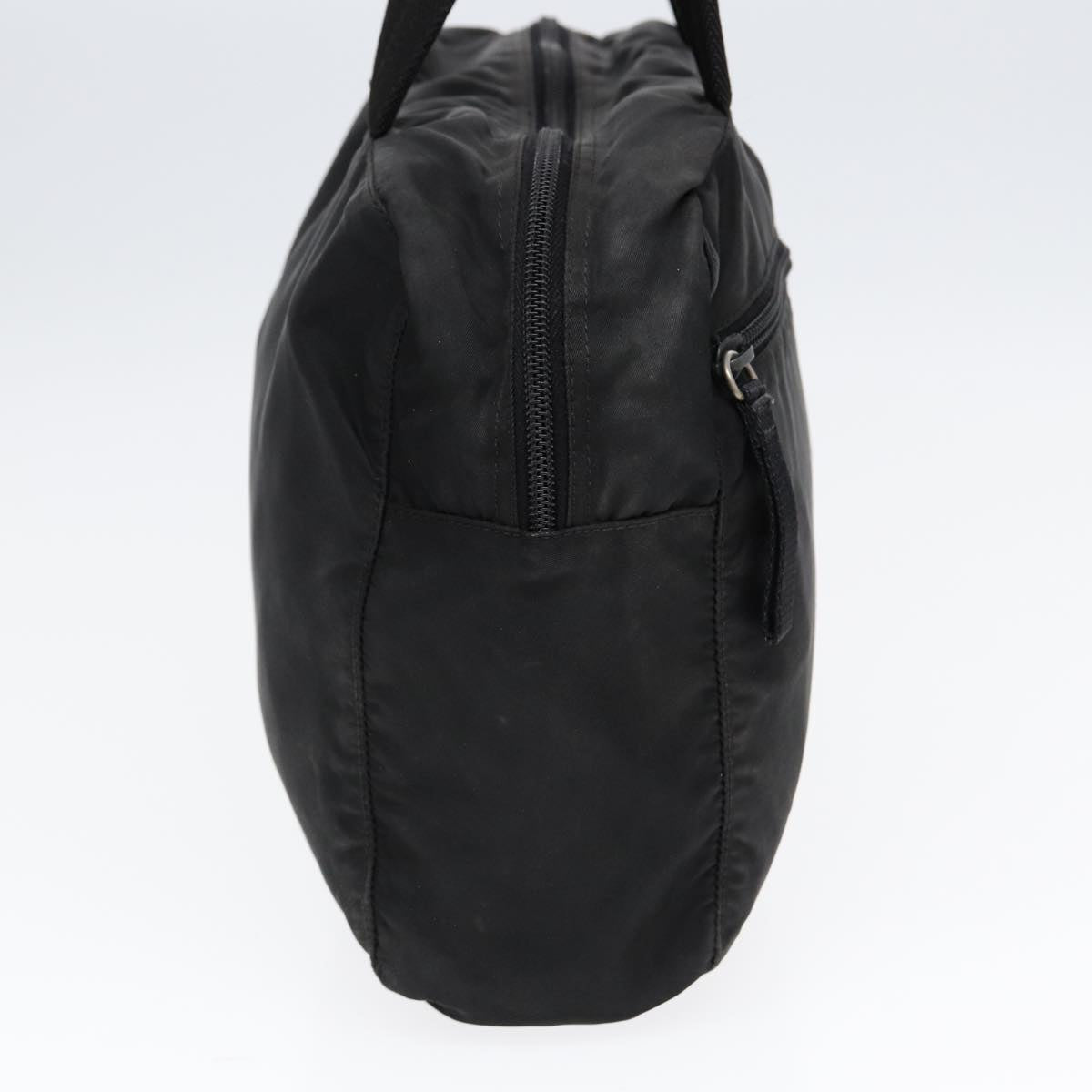 Luxury Prada Hand Bag Nylon Black Silver 86338