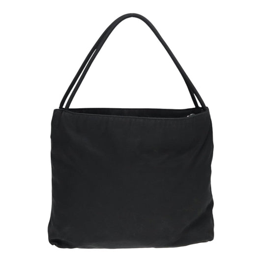 Luxury Prada Tote Bag Nylon Black Silver 86344