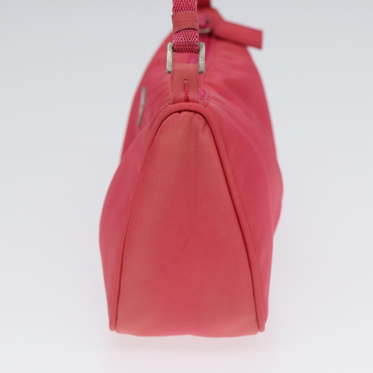 Luxury Prada Accessory Pouch Nylon Pink Silver 86419