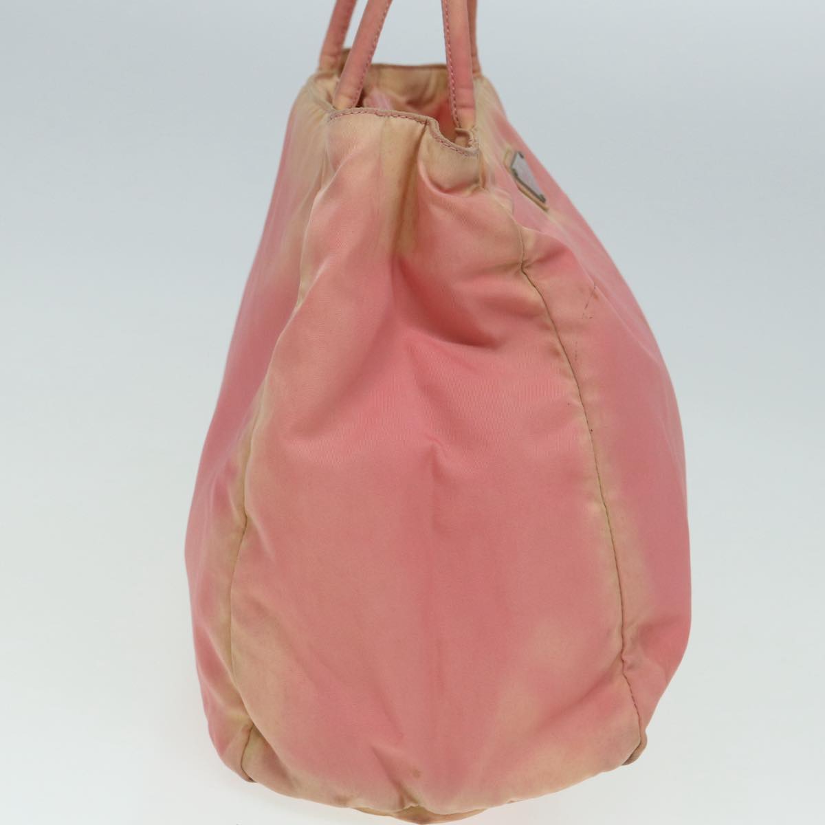 Luxury Prada Hand Bag Nylon Pink Silver 86444