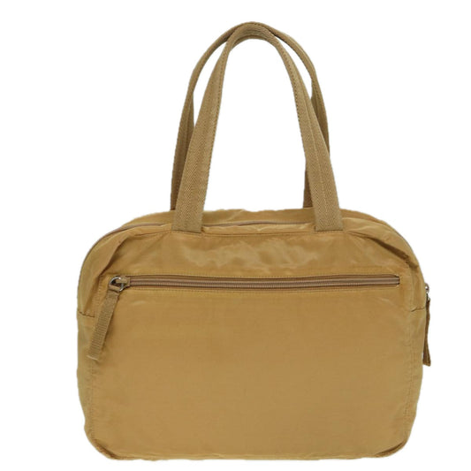 Luxury Prada Hand Bag Nylon Beige Silver 86448