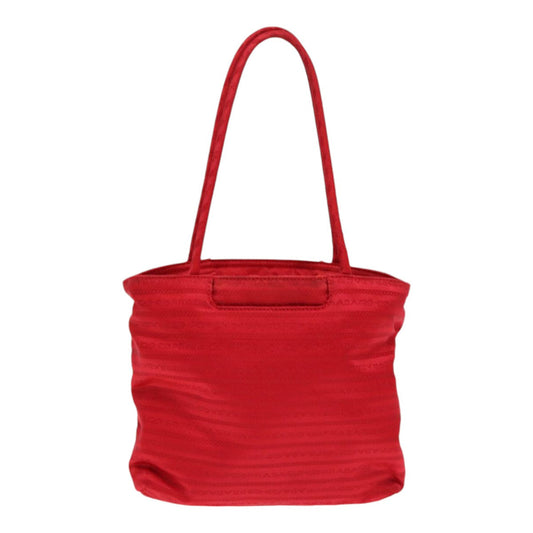 Luxury Prada Hand Bag Nylon Red Silver 86562
