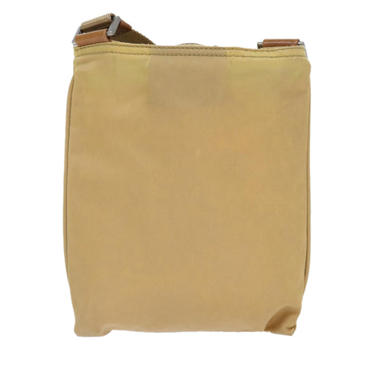 Luxury Prada Shoulder Bag Nylon Beige Silver 86701