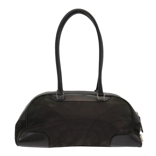 Luxury Prada Shoulder Bag Nylon Khaki Silver 86724