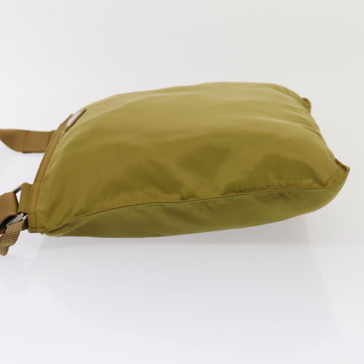 Luxury Prada Shoulder Bag Nylon Khaki Silver 86872