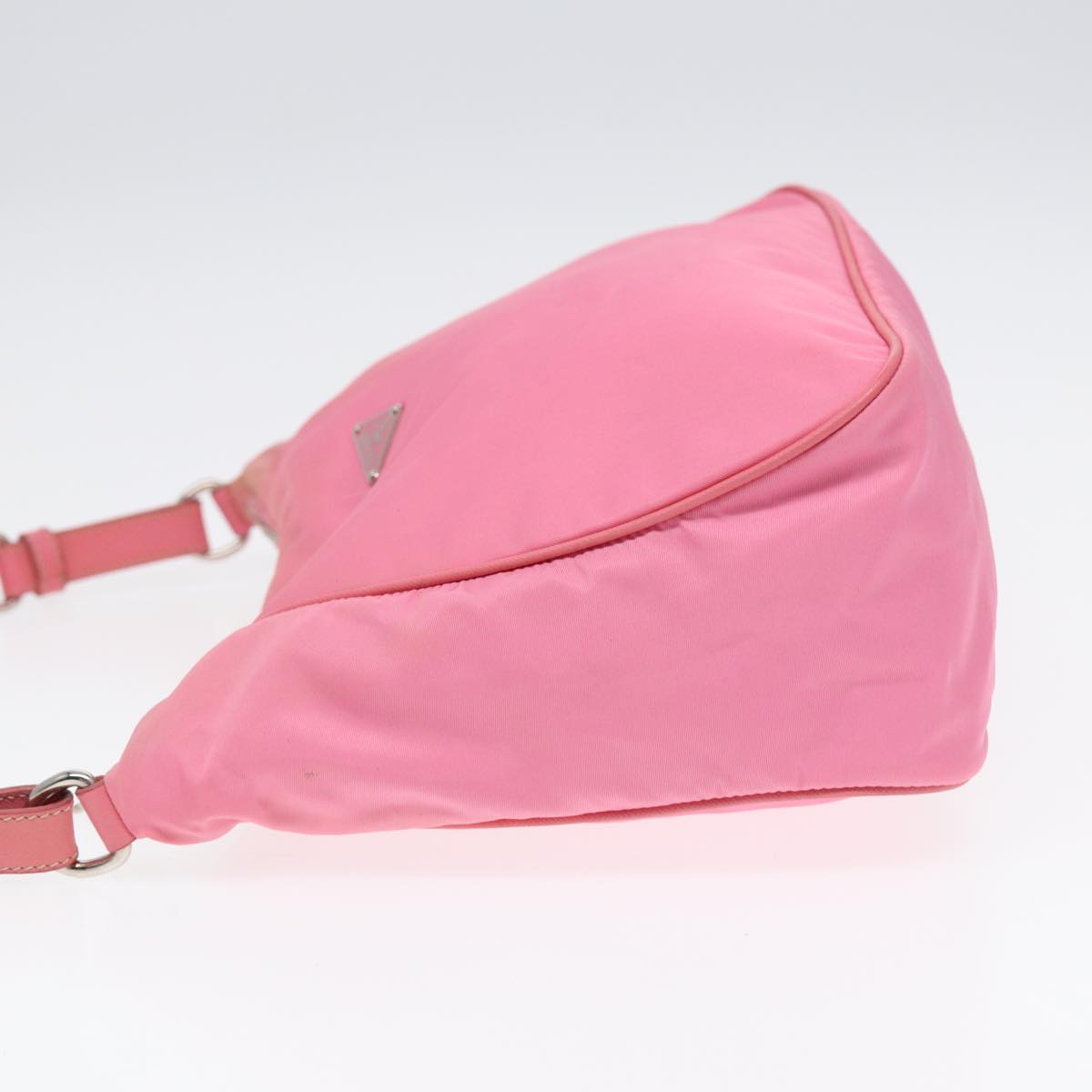 Luxury Prada Shoulder Bag Nylon Pink Silver 86879