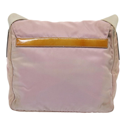Luxury Prada Shoulder Bag Nylon Pink Silver 86887