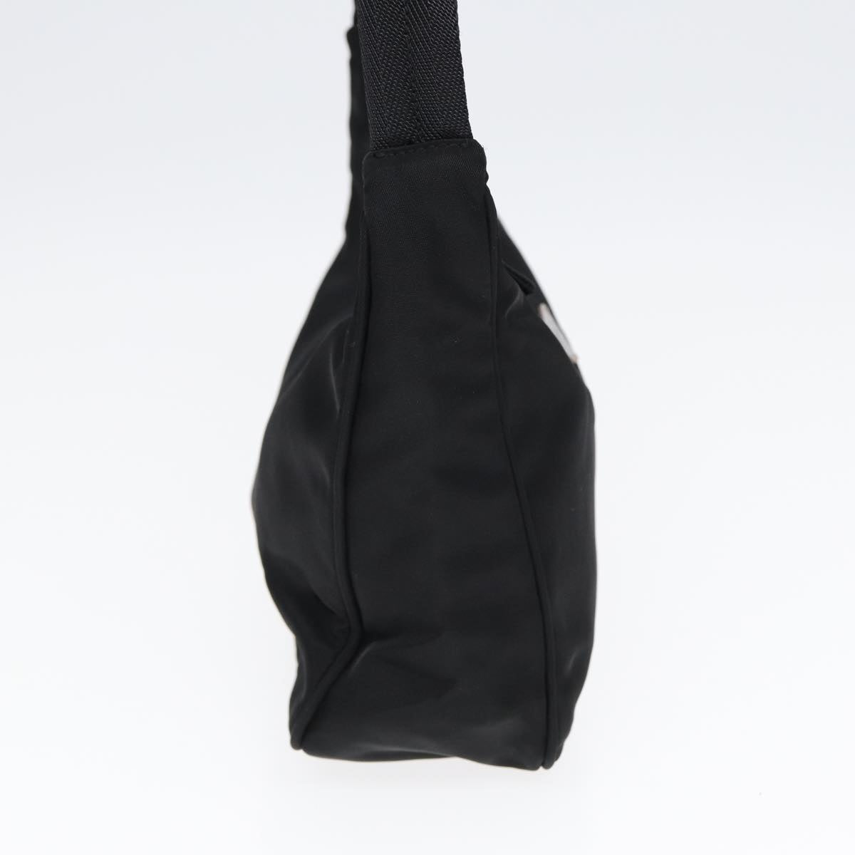 Luxury Prada Hand Bag Nylon Black Silver 86891