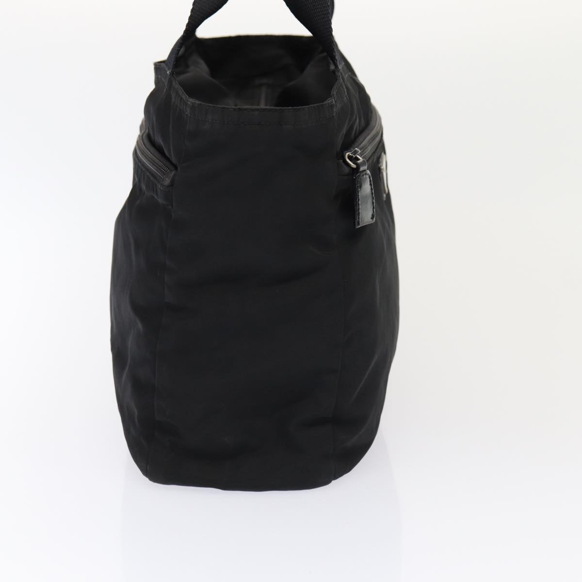 Luxury Prada Tote Bag Nylon Black Silver 87013