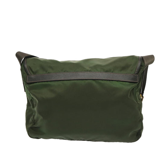 Luxury Prada Shoulder Bag Nylon Khaki Gold 87039