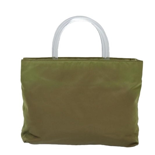 Luxury Prada Hand Bag Nylon Khaki 87346