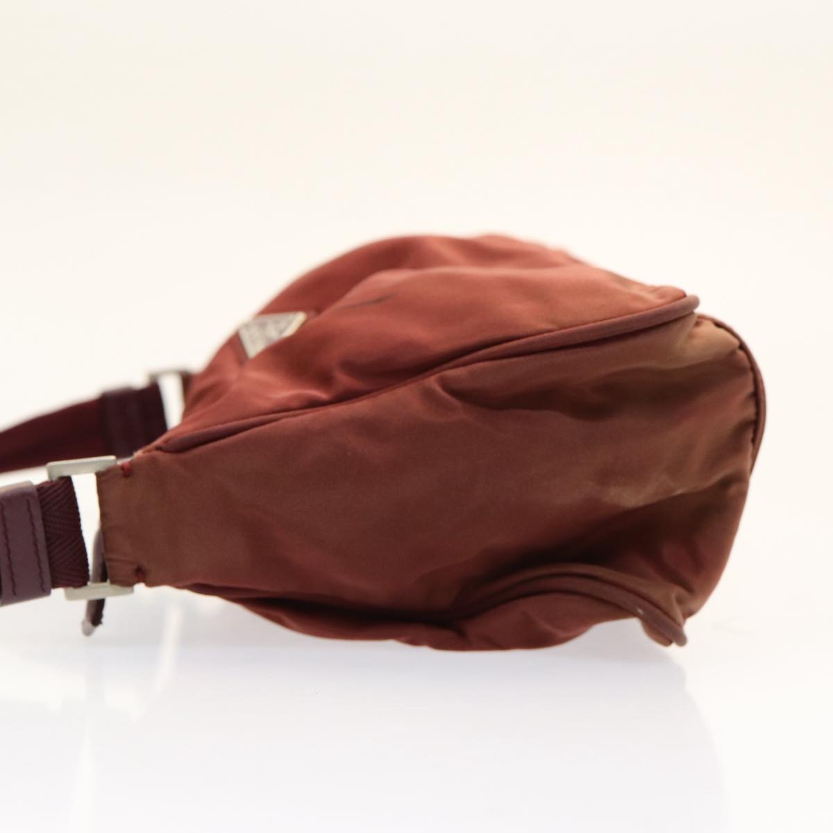 Luxury Prada Shoulder Bag Nylon Red Silver 87422