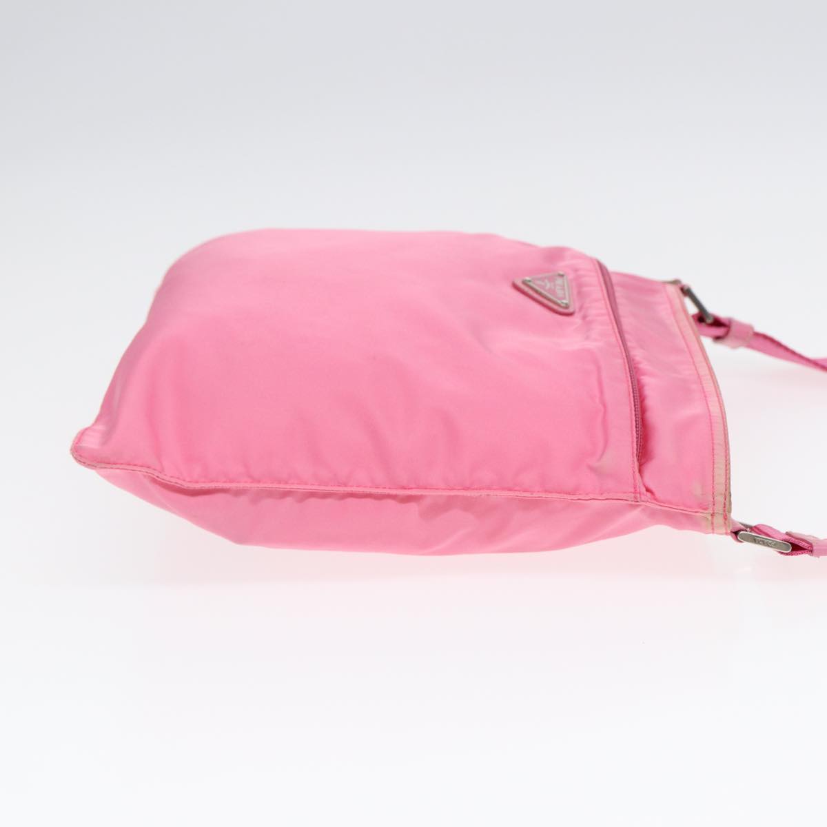 Luxury Prada Shoulder Bag Nylon Pink Silver 87439