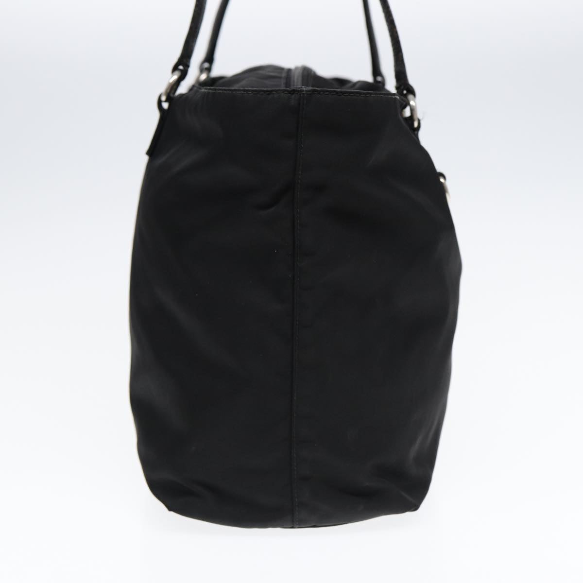 Luxury Prada Tote Bag Nylon Silver Black 88088