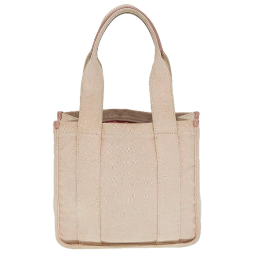 Luxury Prada Hand Bag Canvas Pink Silver 88090