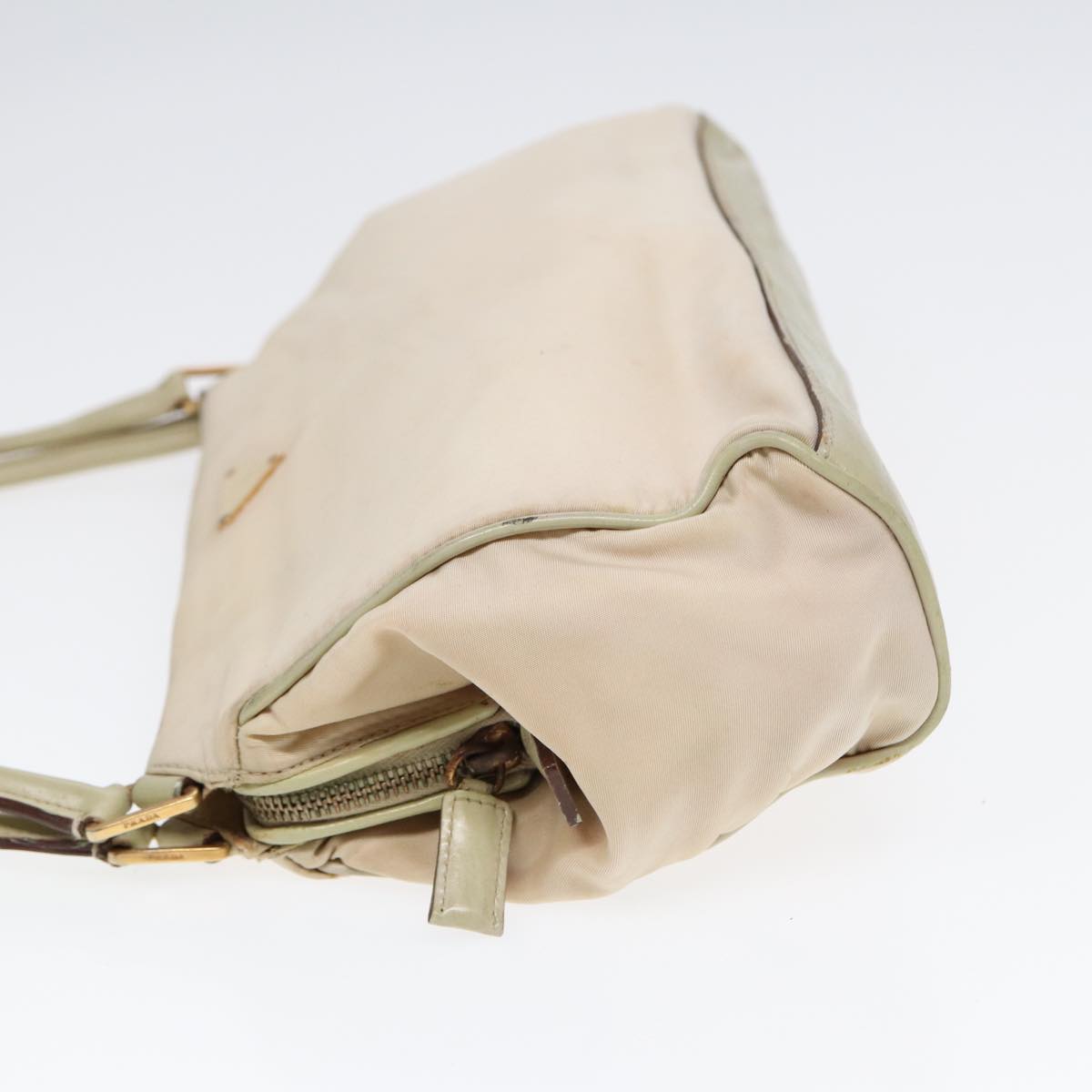 Luxury Prada Hand Bag Nylon Beige Gold 88094
