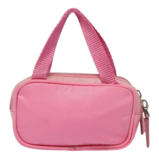 Luxury Prada Mini Hand Bag Nylon Pink Silver 88185