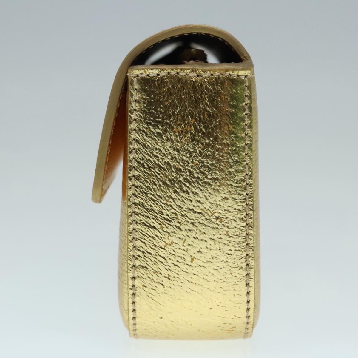 Luxury Prada Accessory Pouch Leather Silver Gold 88214