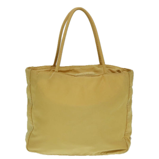 Luxury Prada Hand Bag Nylon Yellow Silver 88229