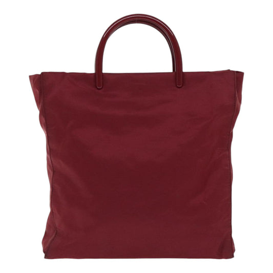 Luxury Prada Hand Bag Nylon Red Silver 88233