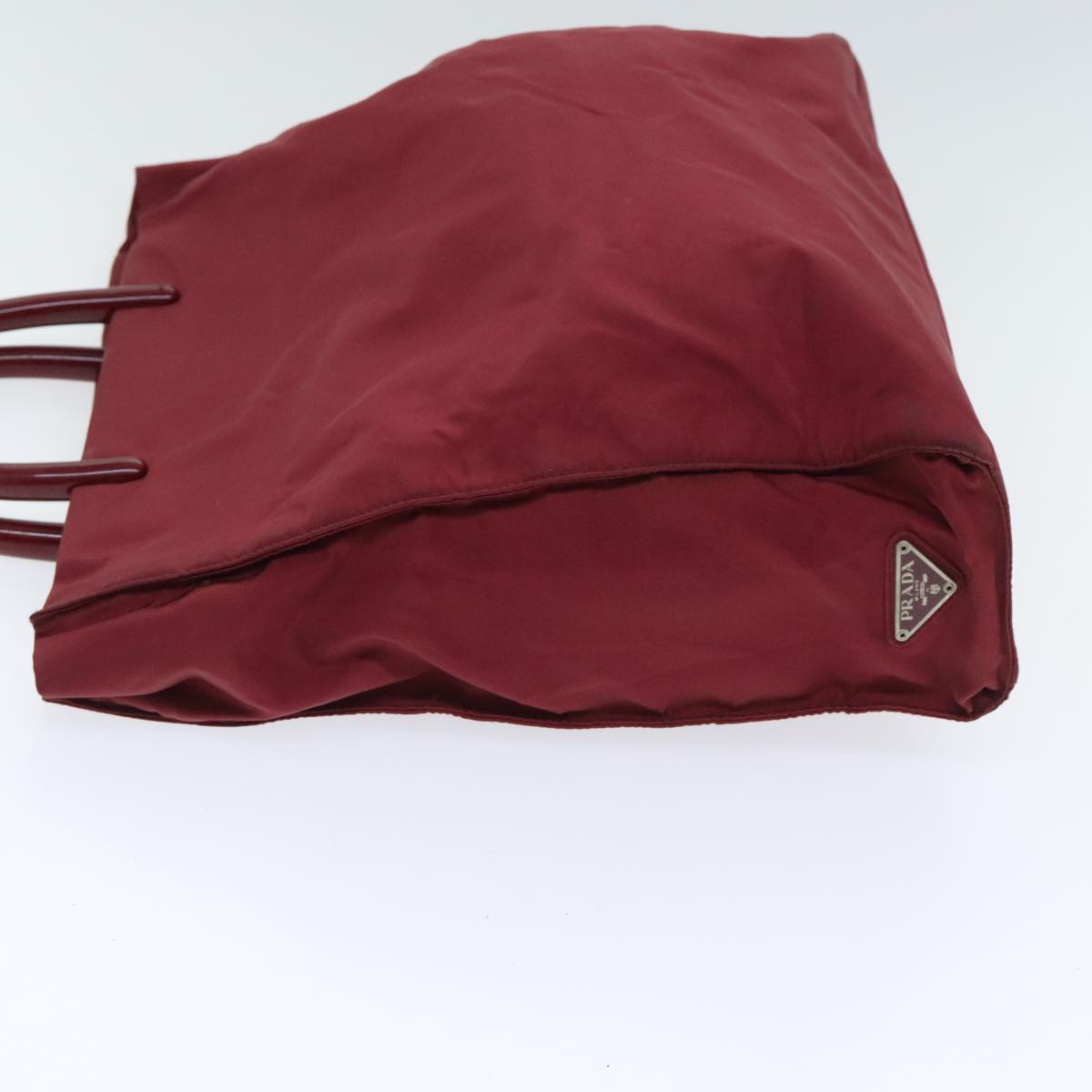 Luxury Prada Hand Bag Nylon Red Silver 88233