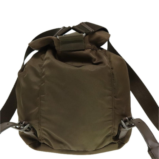 Luxury Prada Backpack Nylon Beige Silver 88235