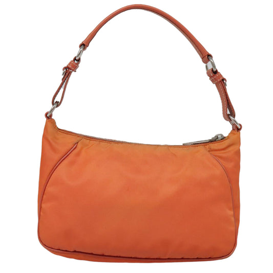 Luxury Prada Shoulder Bag Nylon Orange Silver 88236