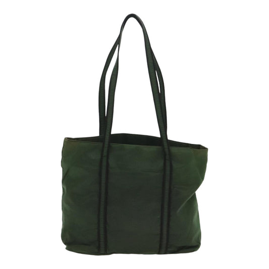 Luxury Prada Tote Bag Nylon Green Silver 88247