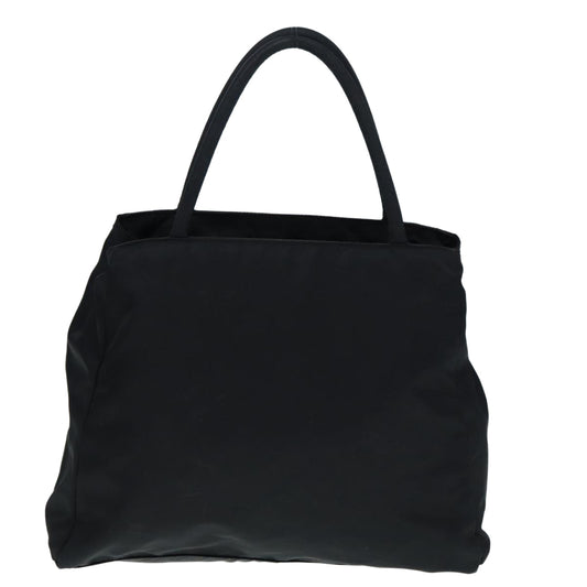 Luxury Prada Hand Bag Nylon Black Silver 88469