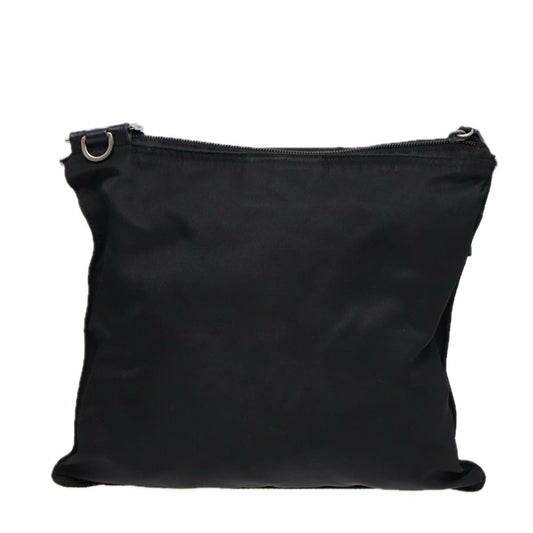 Luxury Prada Shoulder Bag Nylon Black Silver 88470