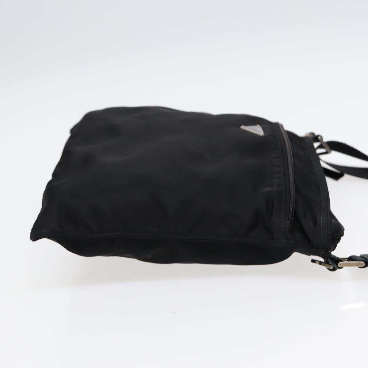 Luxury Prada Shoulder Bag Nylon Black Silver 88470
