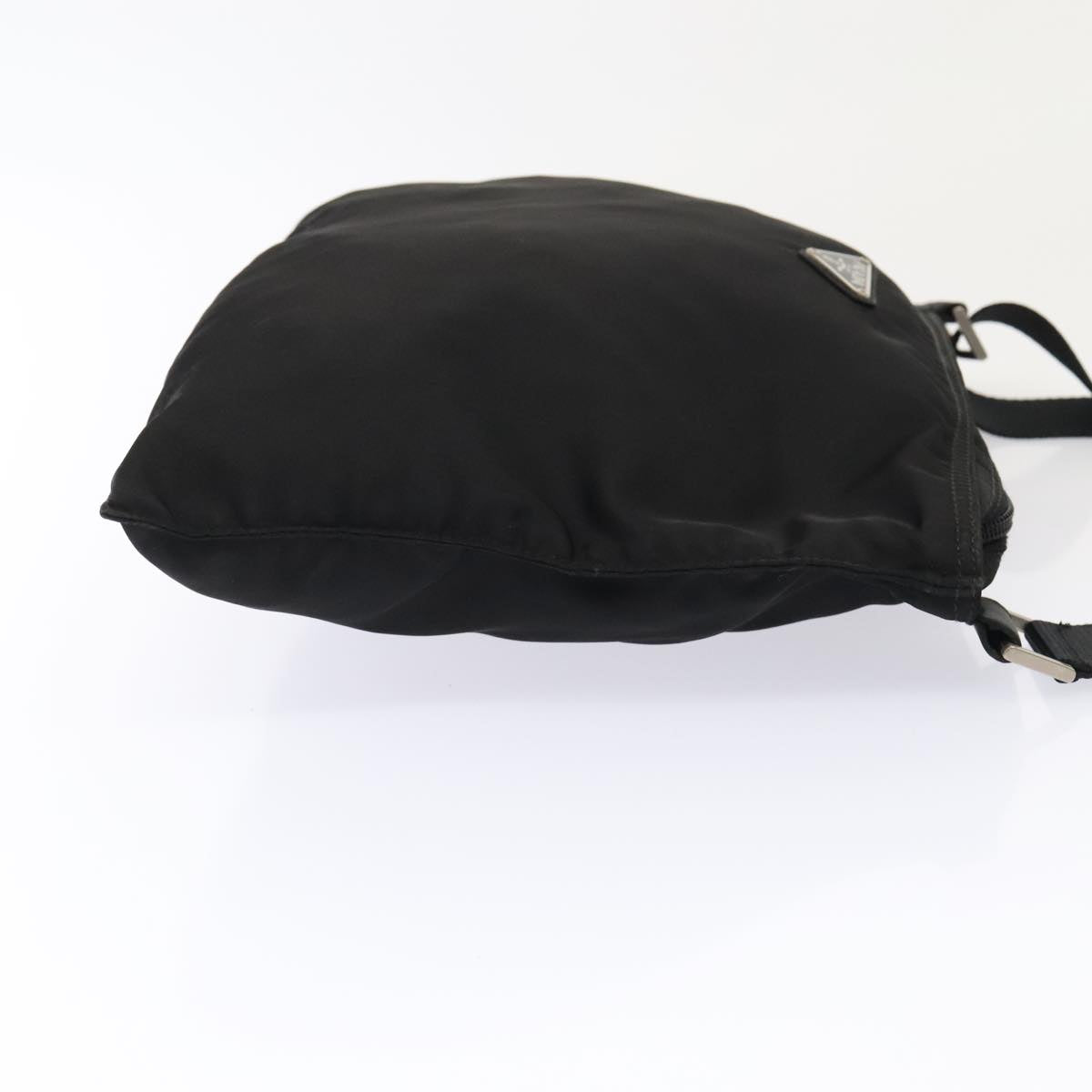 Luxury Prada Shoulder Bag Nylon Black Silver 88495