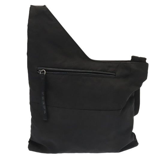 Luxury Prada Shoulder Bag Nylon Black Silver 88571
