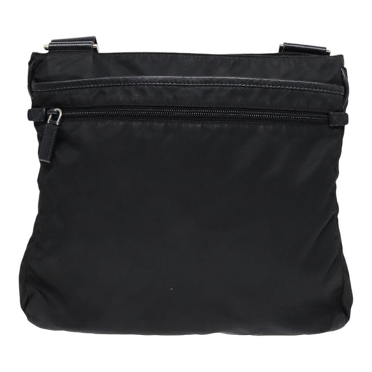 Luxury Prada Shoulder Bag Nylon Black Silver 88653