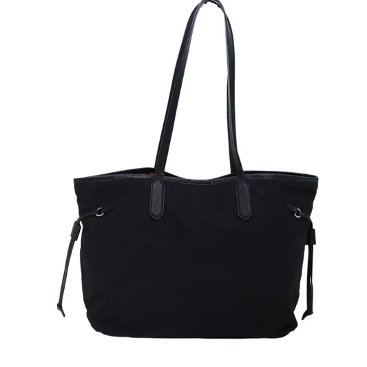 Luxury Prada Tote Bag Nylon Black Silver 88799
