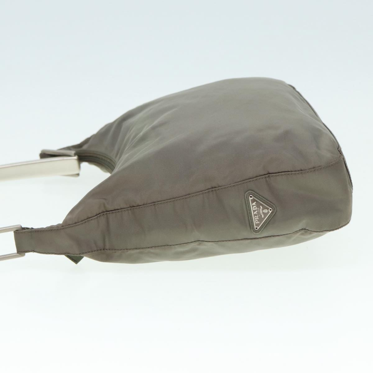 Luxury Prada Shoulder Bag Nylon Gray Silver 88828