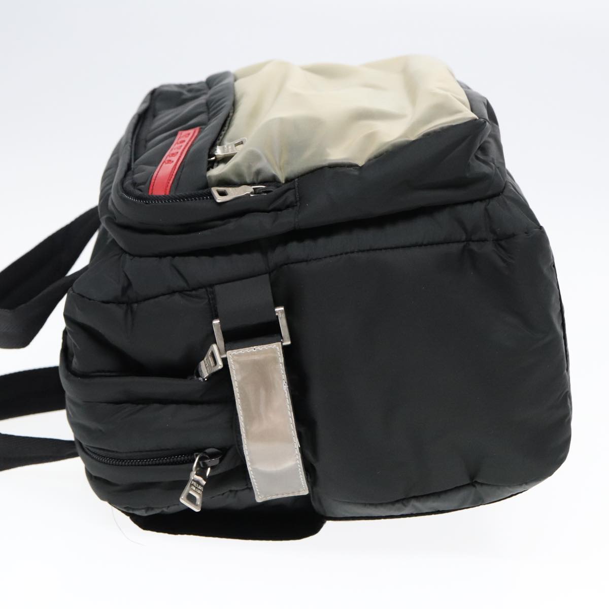 Luxury Prada Sports Hand Bag Nylon 2way Black Gray Silver 88834