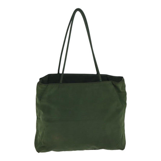 Luxury Prada Tote Bag Nylon Green Silver 88883