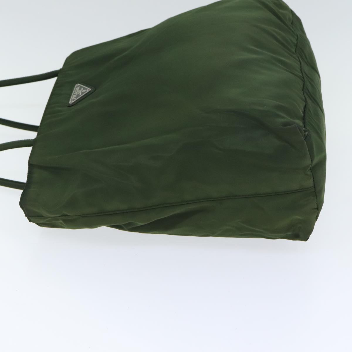 Luxury Prada Tote Bag Nylon Green Silver 88883
