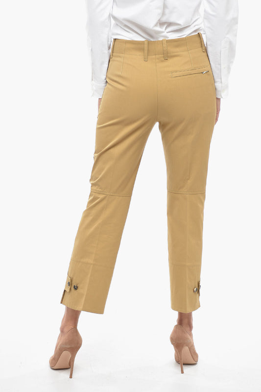 Luxury Bottega Veneta Cotton Front-pleated Tapered Fit Pants