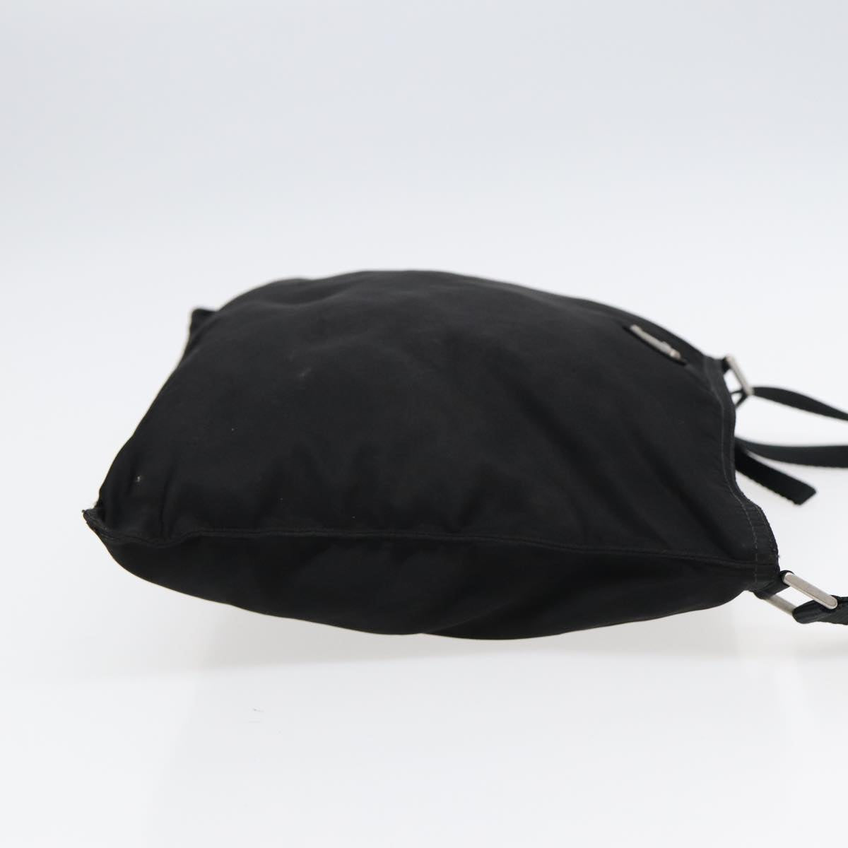 Luxury Prada Shoulder Bag Nylon Black Silver 89130