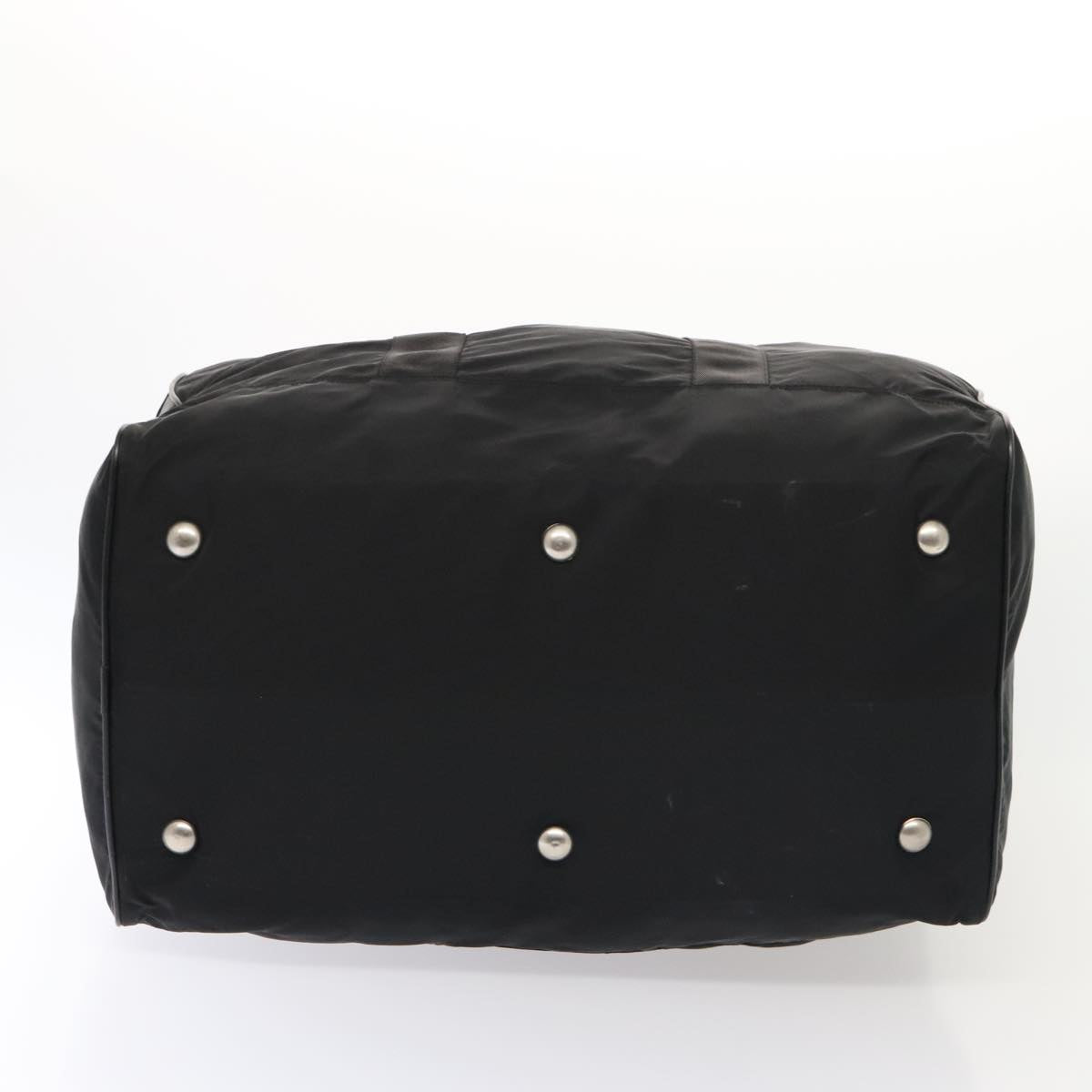Luxury Prada Boston Bag Nylon 2way Black Silver 89134