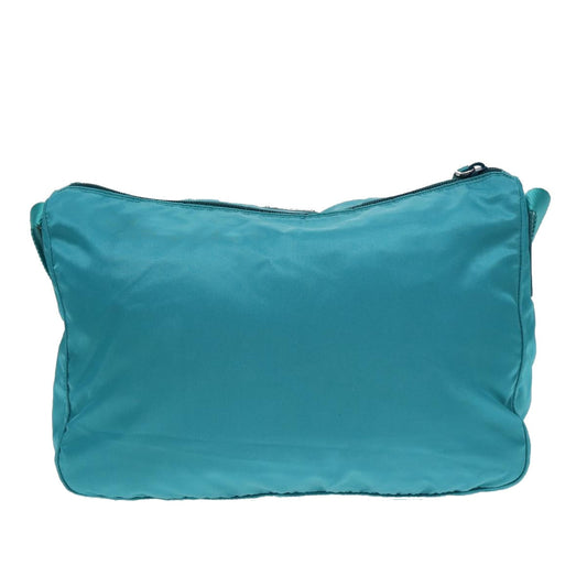 Luxury Prada Shoulder Bag Nylon Turquoise Blue 89320