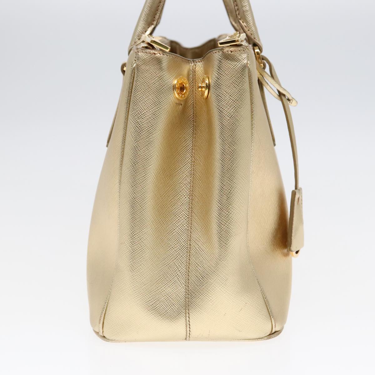 Luxury Prada Hand Bag Leather Gold 89411