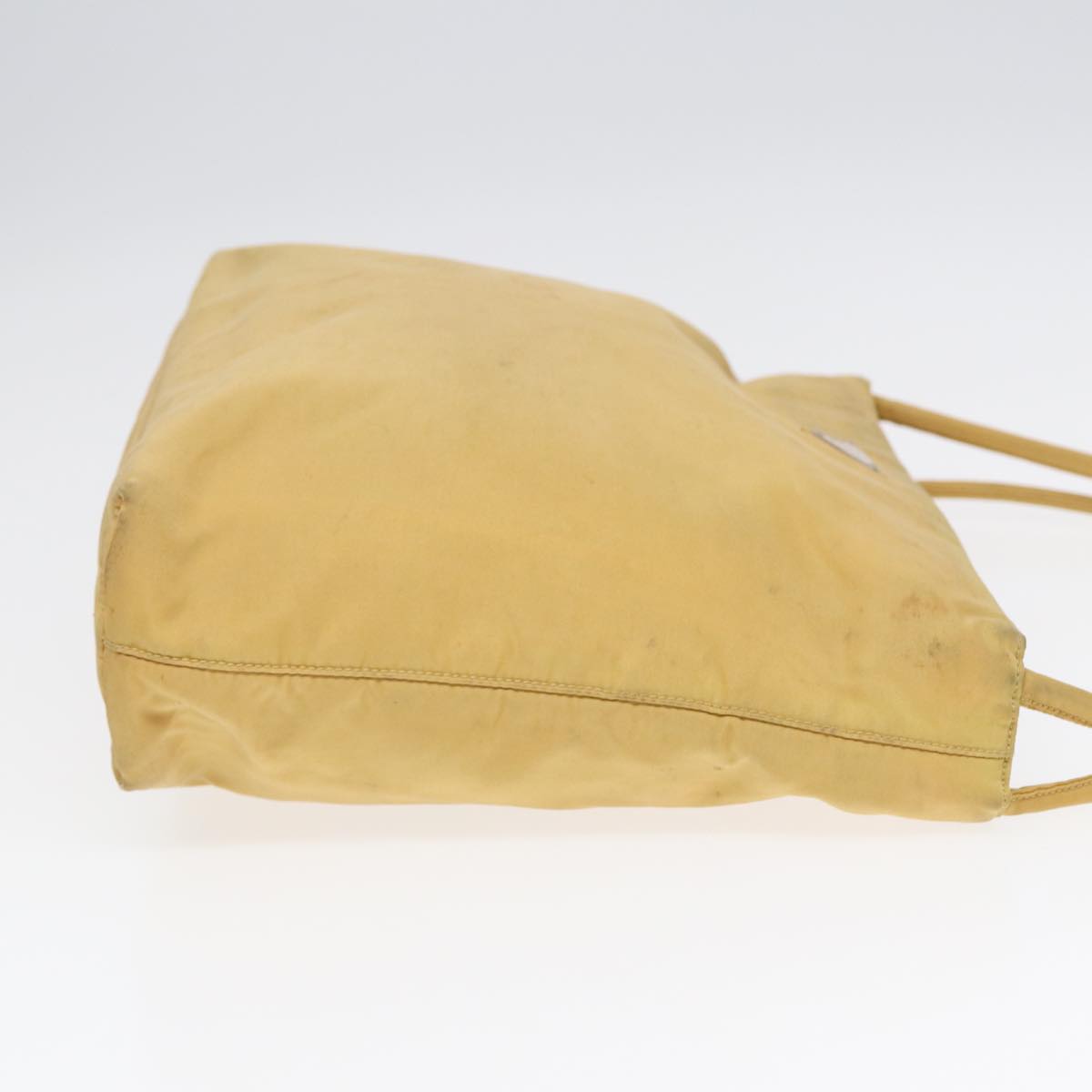 Luxury Prada Tote Bag Nylon Yellow Silver 89557