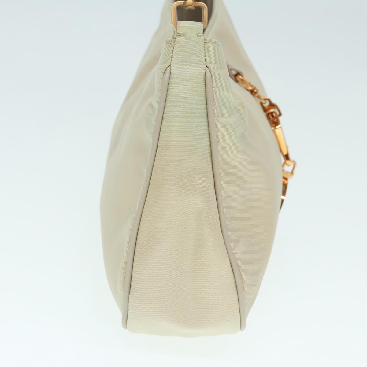 Luxury Prada Shoulder Bag Nylon White Gold 89603